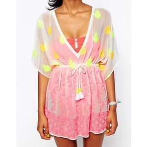 ASOS River Island White Embroidered Brianna Cafta